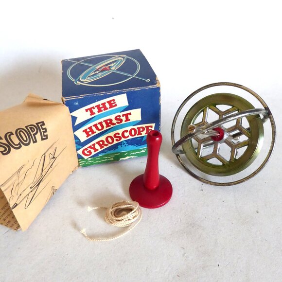 VINTAGE 19050’s THE HURST GYROSCOPE TOY COMPLETE IN BOX (PRE-OWNED) - Picture 1 of 14